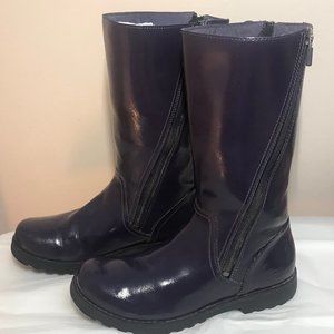 UGG Amilia Purple Leather Rain Boots Size 5